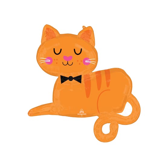 SuperShape® 31" Orange Tabby Cat Foil Balloon